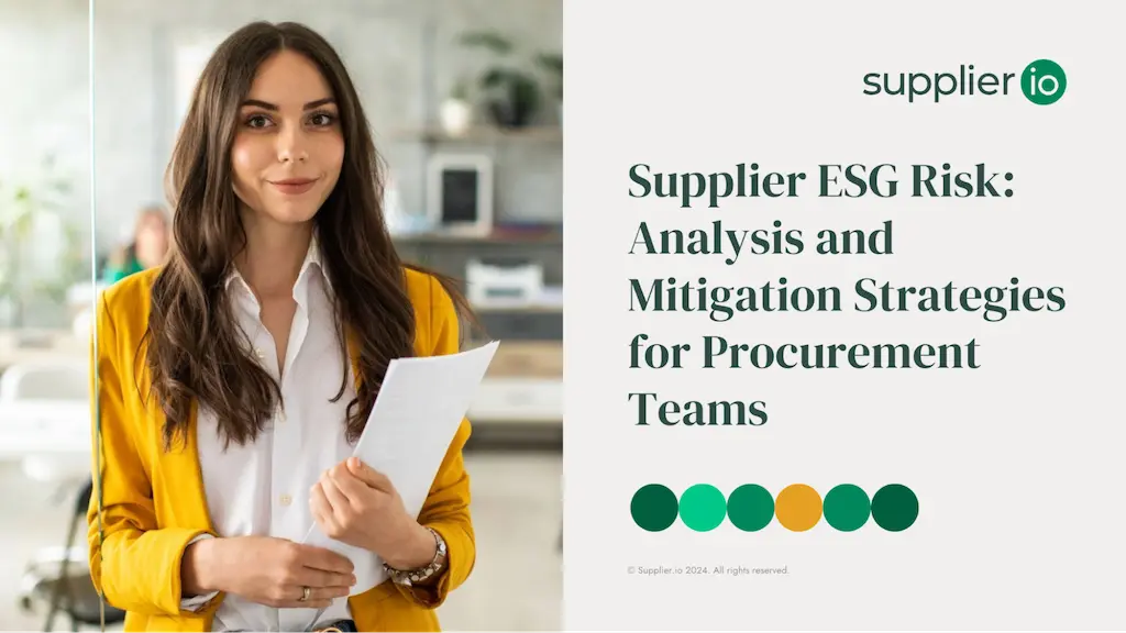 New ESG Supply Chain Risk Report